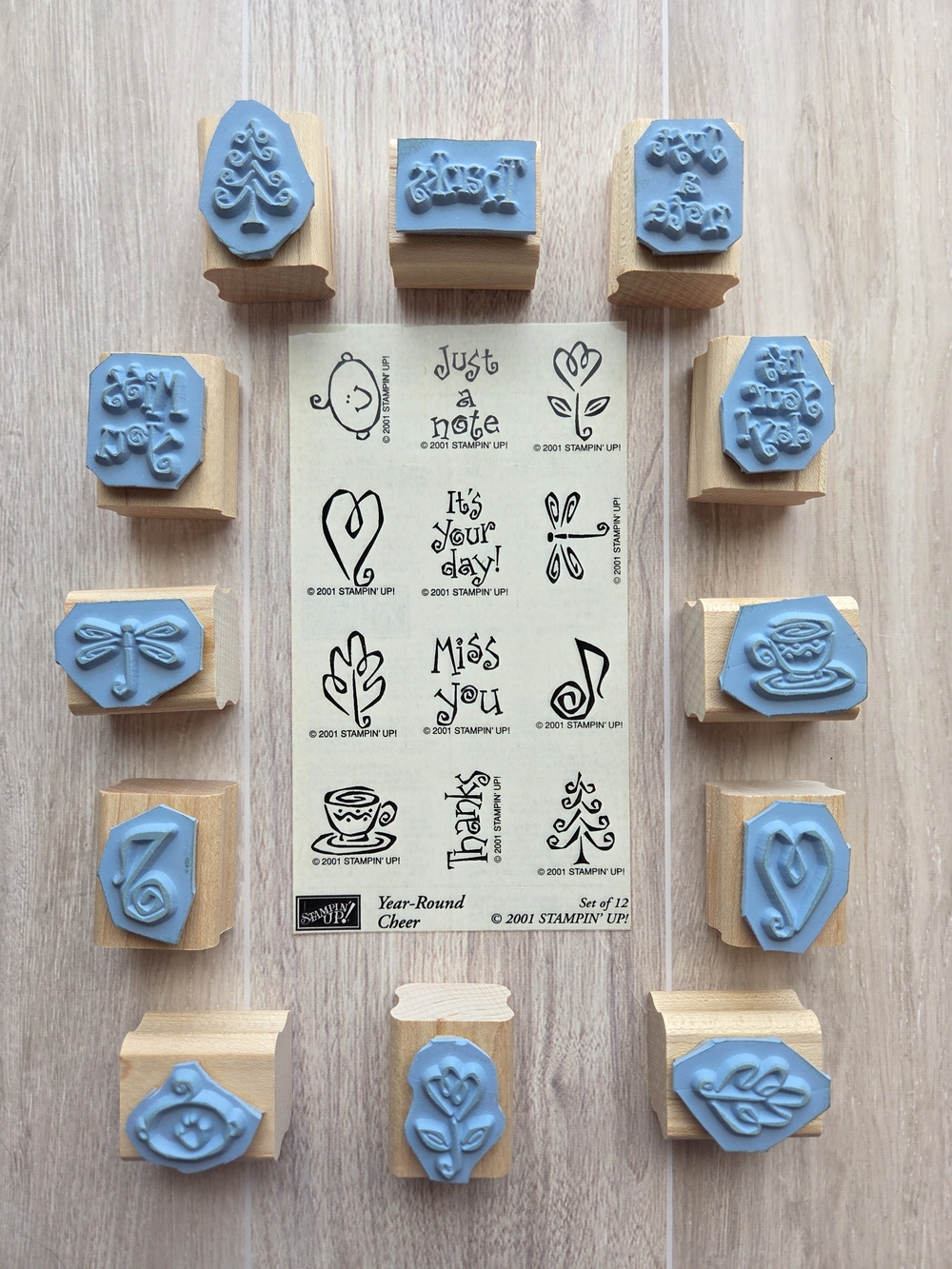 Stampin' Up! "Year-Round Cheer" Rubber Stamp Set - 12 Stamps